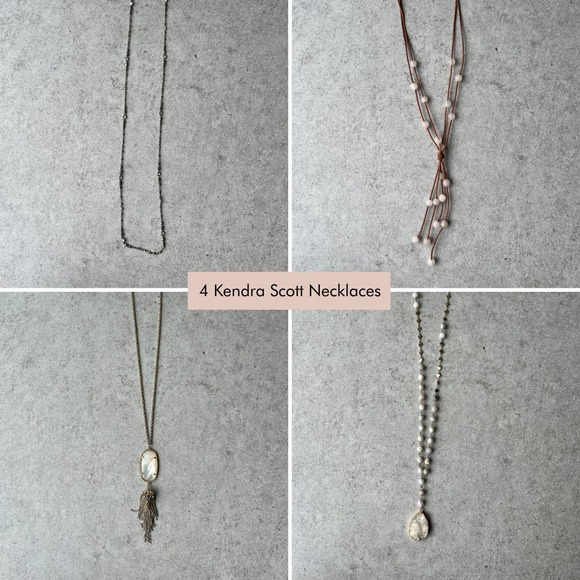 Kendra Scott Jewelry - Kendra Scott Necklace Lot Rayne Pearl Druzy Lariat‎ Tassel Long Party Jewelry